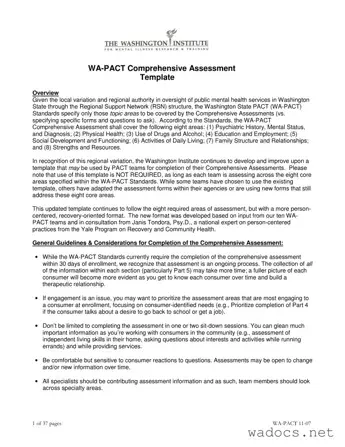 Blank Washington Pact Form