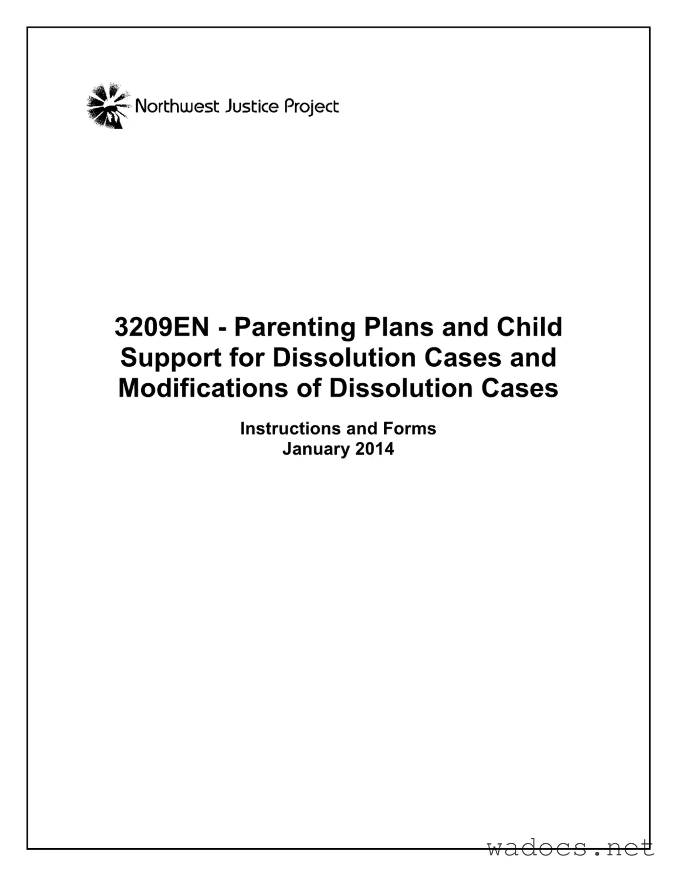 Blank Washington Parenting Plans Form